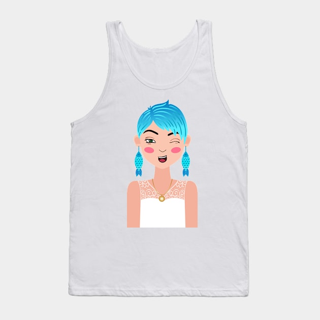 The Girl Sweetest Pisces on Earth - Pisces Tank Top by roykhensin